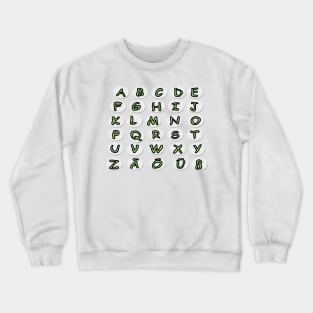 German alphabet. Letters. Back to school soon. Teaching children. Younger students. Crewneck Sweatshirt